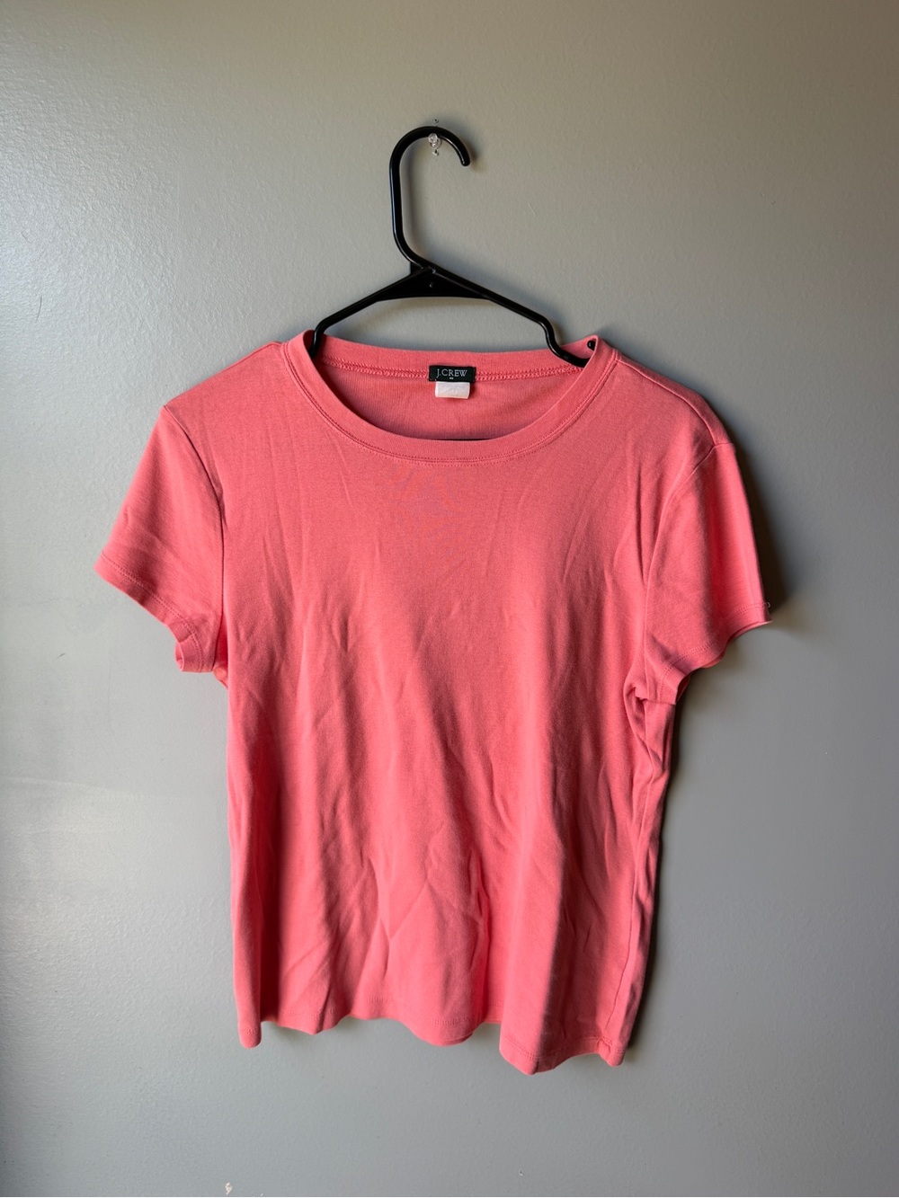J.Crew Coral Pink 100% Cotton Classic Crewneck T-Shirt Size Large